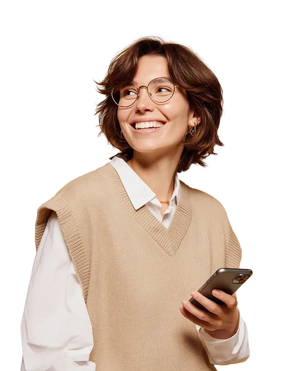 Person checking loan eligibility on phone